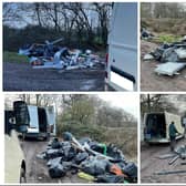 The mess caused by the fly tippers (photos by OPU Warwickshire).