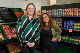 Faye Abbott and Bianca Rodrigues Perry at Lillington Pantry. Credit: Rich Smith.
