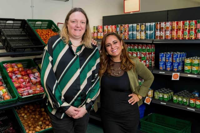 Faye Abbott and Bianca Rodrigues Perry at Lillington Pantry. Credit: Rich Smith.
