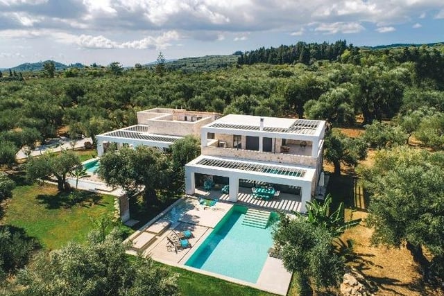 Beautifully designed to provide an idyllic haven where guests can truly relax and unwind, Villa Azimut 2 has a deluxe and contemporary style.
Set in scenic grounds that feature olive groves and distant sea views, the exquisite villa offer two fantastic pools with a decked pathway where guests can laze in the sun – complemented by chic interior of natural tones and textures. In the blissful area of Tragaki, make the most of the sleepy village’s slow pace before heading into Tsilivi for a bustling scene of bars and restaurants.
PRICE: £1,758 (£41.85pppn*) for seven nights’ self-catered accommodation arriving Saturday, 10th September 2022. Sleeps six in three bedrooms. To book, go to https://www.villaplus.com/destinations/villas-in-greek-islands/zante/tsilivi/villa-azimut-2