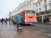 A Stagecoach bus on the Parade in Leamington. Photo by Alex Green