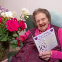 Margaret White, who has lived in Landsdowne Street in Leamington for 63 years, turned 100 today (Thursday, February 15). Photo by Mike Baker.