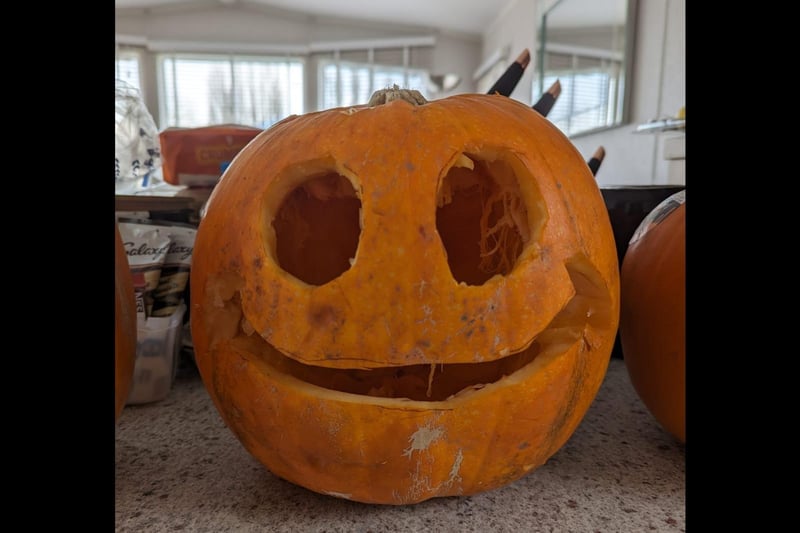 One of the pumpkins made by Clare Crowley and her family. Photo supplied by Clare Crowley