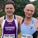 Embracing each other Jack Chennell and Alistair McDonnell
