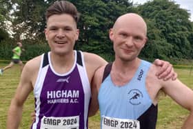 Embracing each other Jack Chennell and Alistair McDonnell