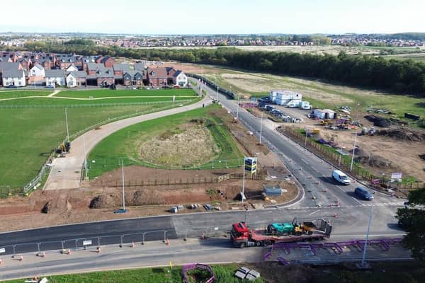 The Asps housing development in Warwick. Image supplied by Warwickshire County Council in June 2026.