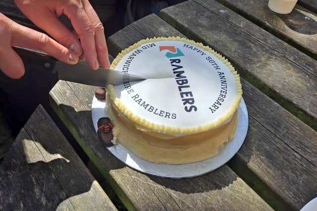The Mid-Warwickshire Ramblers group celebrated it 50th anniversary with a walk - and a cake, of course!