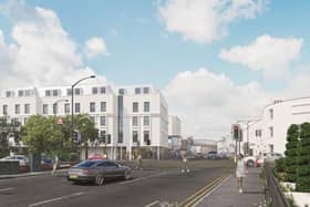 An artist's impression of the new flats.