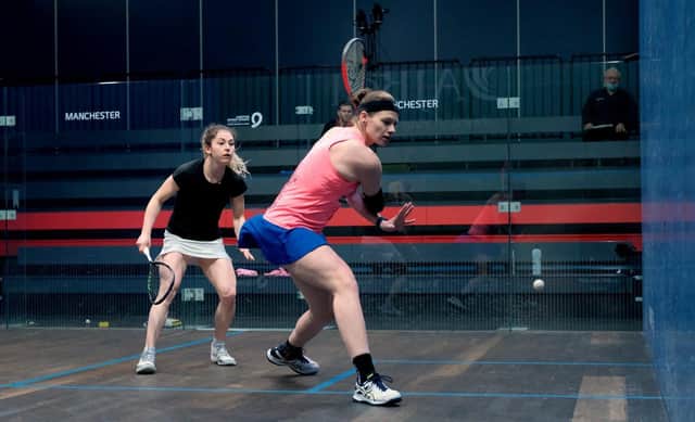 Kenilworth's Sarah-Jane Perry in the 2021 England Championships  Picture Professional Squash Association