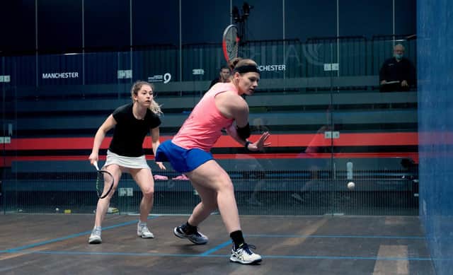 Kenilworth's Sarah-Jane Perry in the 2021 England Championships Picture Professional Squash Association