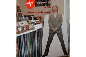 A life-size cutout of David Bowie is being raffled off in Leamington - with the proceeds going to charity.
