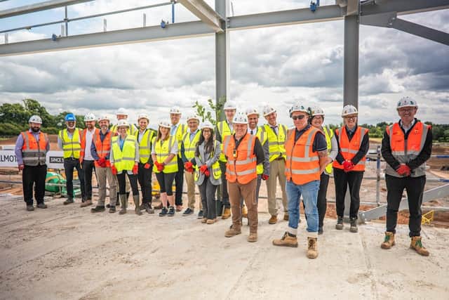 The topping out ceremony held at The Oakley School in Leamington. Picture supplied.