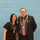 Left: Whitnash deputy mayor Cllr Jacqui Ayling and right: Whitnash Mayor Cllr Barry Franklin at the mayor making ceremony last week. Picture supplied.