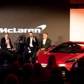 Experts talk about the development of the McLaren supercar at the British Motor Museum in Gaydon