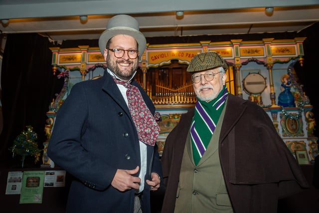 The annual Warwick Victorian Evening and Christmas Light Switch On took place recently, with numerous stalls and attractions for visitors to the town centre celebrations.
Pictured: Chris Cox & Alan Reed
Photo by Mike Baker