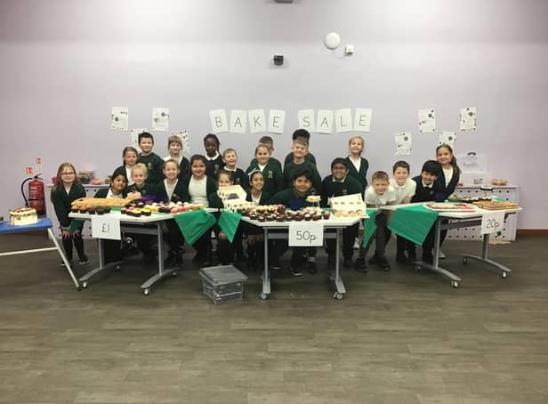 Pupils raised a grand total of £627 at the bake sale