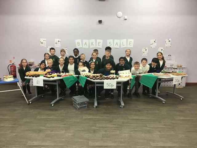Pupils raised a grand total of £627 at the bake sale