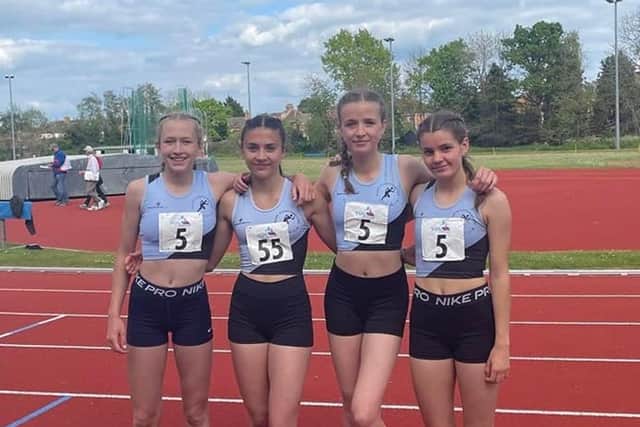 Rugby & Northampton AC's Under 15s 4x300m relay team broke the club record and set the fastest time in the UK this year