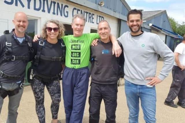 Fundraisers have managed to raise thousands of pounds for a Leamington-based charity after recently taking the plunge and facing a skydive. Photo supplied