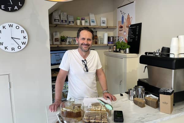 Nuova owner Wayne Tuton offers coffee and cake, as well as an intriguing range of furniture, lighting and gifts at the new shop.
