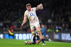 Ollie Chessum in action against Scotland at Twickenham. Photo: Getty Images.