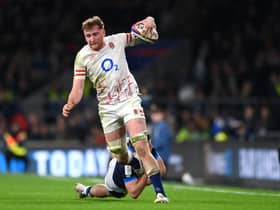 Ollie Chessum in action against Scotland at Twickenham. Photo: Getty Images.