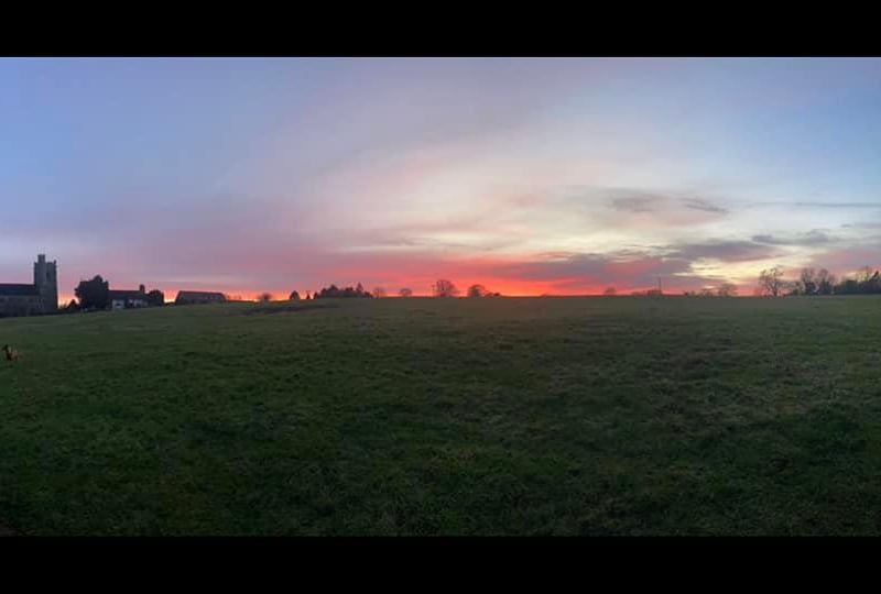 The beautiful sunset over the Rugby area on Sunday February 5, taken by Ian Malcolm