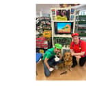 Danny Cronin and his friend Brandon Johal with retired Guide Dog Zara. Picture supplied.