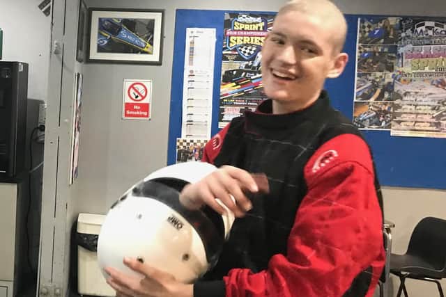 Fred at go-karting while on treatment