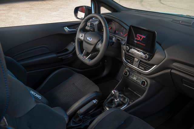 The Fiesta ST Edition's interior is the same as the Fiesta ST-3