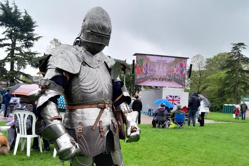 A medieval knight at the celebration event at the Pump Room Gardens in Leamington.