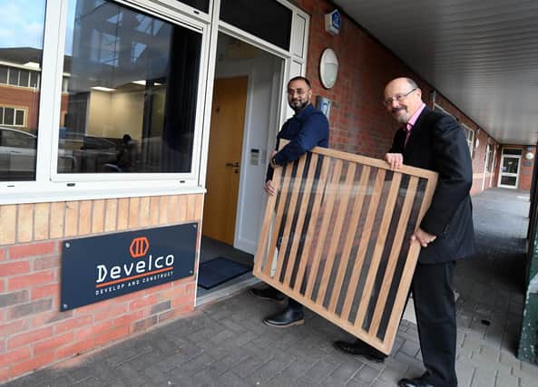 Pav Rainu from Develco (left) with Tony Hargreave from AC Lloyd Commercial. Picture supplied