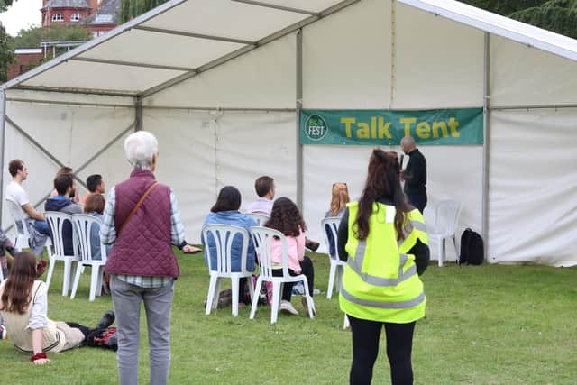 EcoFest celebrates everything eco with a range of activities and talks, local and sustainable food and music on the bandstand. Photo supplied by Warwick District Council