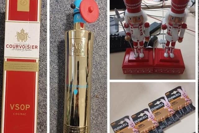 Some the items police recovered.