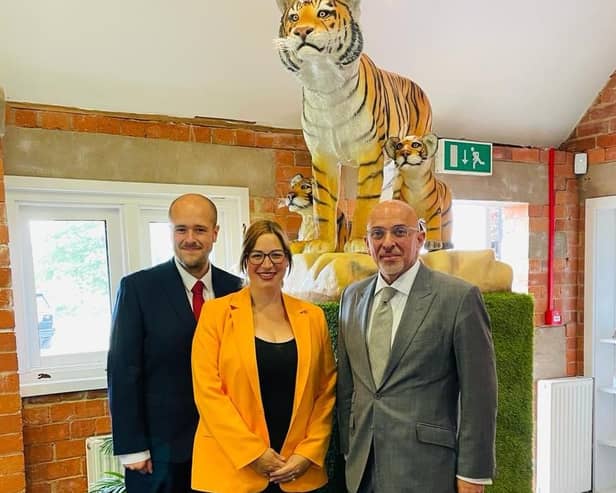 Nadhim Zahawi with tourism marketing professional, Jessica Blyth-Sweetingham.