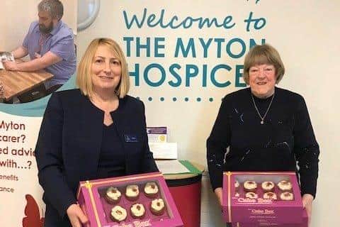 Crest Nicholson delivers cupcakes to residents at Myton Hospice