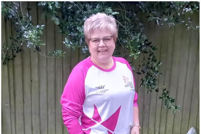 South Warwickshire NHS Foundation Trust’s (SWFT) Senior Specialist Occupational Health Practitioner, Julie Atkins, is one of 2,000 people being honoured by taking part in the Queen’s Baton Relay ahead of the Birmingham 2022 Commonwealth Games opening ceremony. Photo supplied