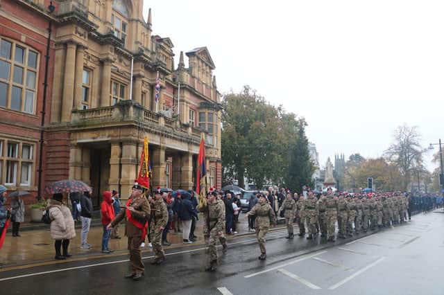 The Remembrance Sunday parade and service in Leamington. Picture courtesy of Warwick District Council (WDC).