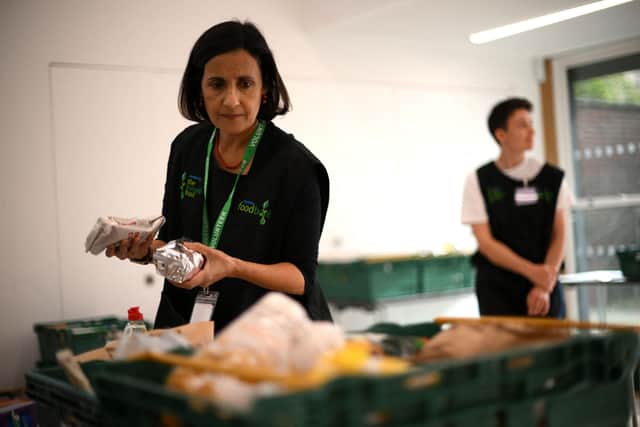 The Trussell Trust distributed a record 480,000 food parcels for children. Picture: DANIEL LEAL/AFP via Getty Images