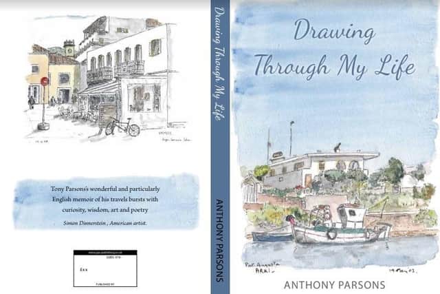 The back and front covers of Drawing Through My Life by Anthony Parsons.