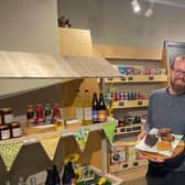 Ryan Hobday and Amy McKervey of NOHM show off local produce at The Abbey Artisan Market.