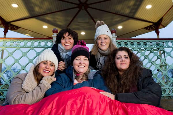 Lianne Kirkman, centre, with, from left, Bianca Rodrigues Perry, Sophie Howe, Elinor Perry and Gurdip Chatha. Photo: Dave Perry Photography.