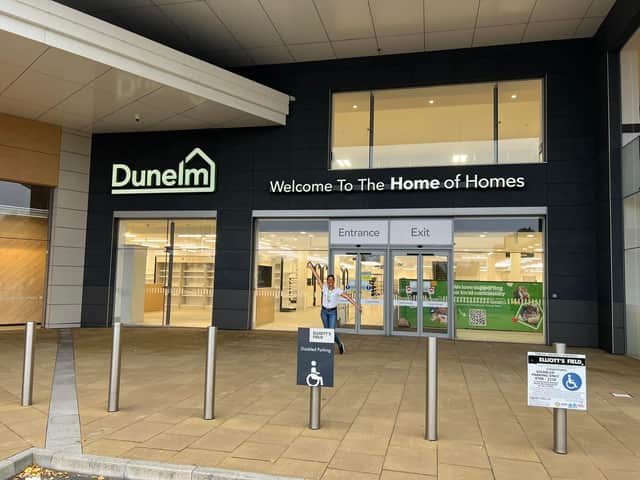 Store coach Aimee Smith outside the new Dunelm.