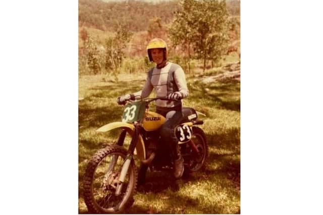 Steve with his motorcross bike. Photo supplied