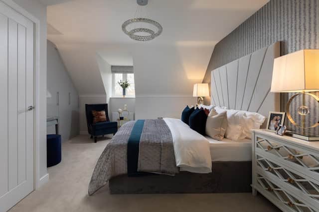 The master bedroom suite of the Rothley showhome at Bellway’s Hazelwood development in Cubbington