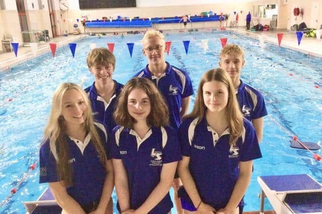 (Front from left) Maddison Nuttall, Annabel Crees, Teia Hendley. (Back) Louis McAuliffe, Joshua Golsby-Taylor, Jason Herbert