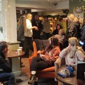 Volunteers meetin the Queen and Castle pub.