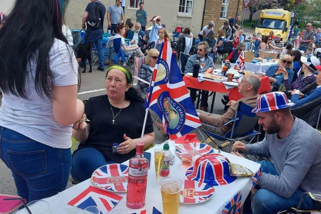 Celebrating the coronation in Crick.