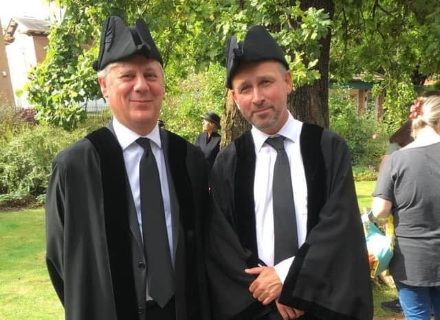 Cllr Simon Ward and  newly elected Conservative Borough Councillor Toby Lawrence.