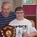 Simon Ward presents the award to David Dalton.